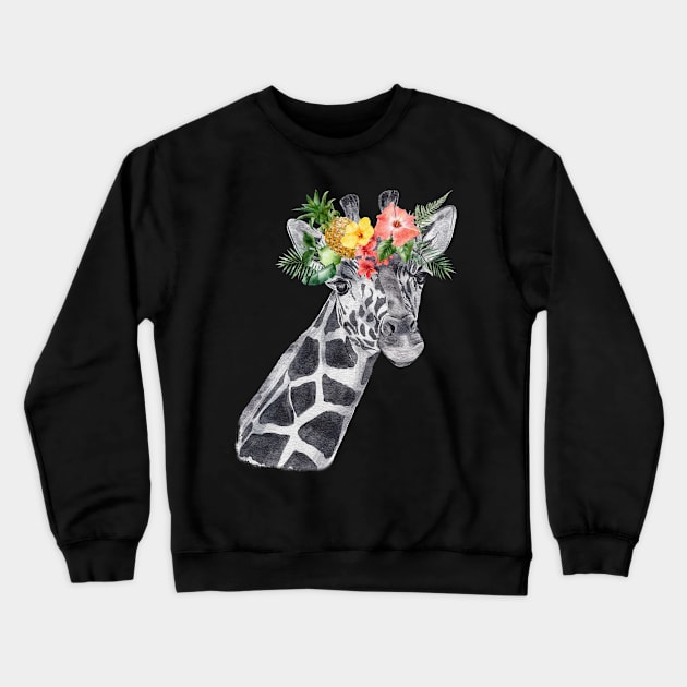 Floral Wild Cat Animal Spirit Costume Cute Wildlife Rescue Crewneck Sweatshirt by PinkyTree